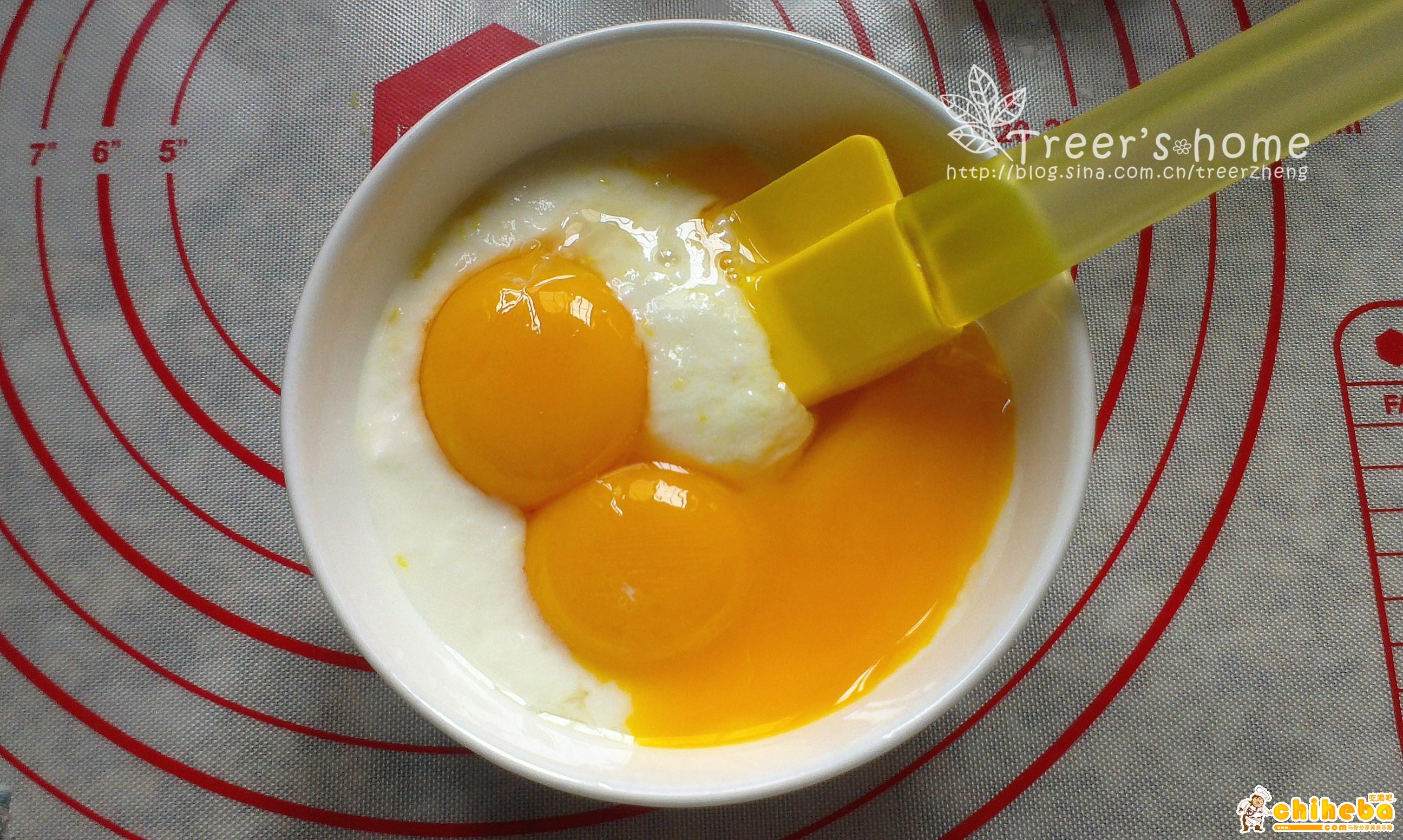 小清新酸奶柠檬蛋糕（3蛋6寸）的做法 步骤5